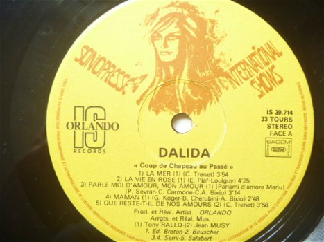 Dalida - Coup de chapeau au passé - LP 1976 - 4