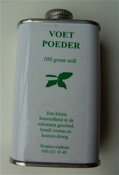 VOETPOEDER TALKPOEDER 100 GRAM BLIKJE NIEUW - 1