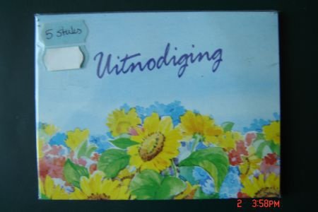 UITNODIGINGEN bloemen 5 stuks - 1