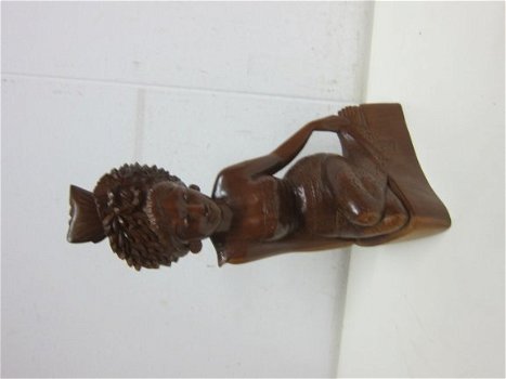 ANTIEK Balinees houten beeld Hand Carved - 0