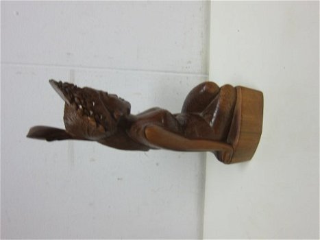 ANTIEK Balinees houten beeld Hand Carved - 1