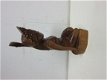 ANTIEK Balinees houten beeld Hand Carved - 1 - Thumbnail