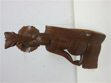 ANTIEK Balinees houten beeld Hand Carved - 2