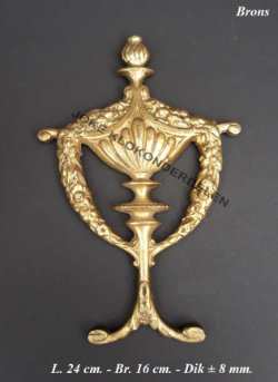 === Kast / Klok ornament = brons = oud === 40662