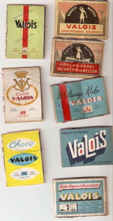 8 etiketten afslagzegels Valois - nr. 1