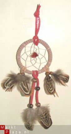 Dromenvanger / Dreamcatcher met EDELSTEEN RODE JASPIS: Ring=6cm