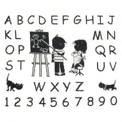 Borduurpakket Jip en Janneke " ABC Alfabet " NIEUW !