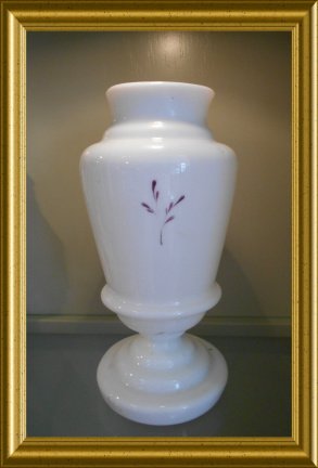 Antieke opaline glazen vaas - Afbeelding 4