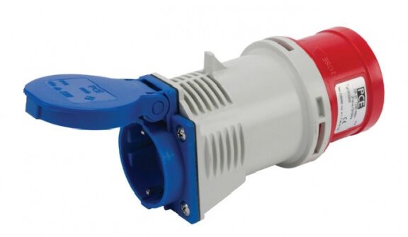 CEE 16A verloopadapter 400V naar 230V IP44 - 1