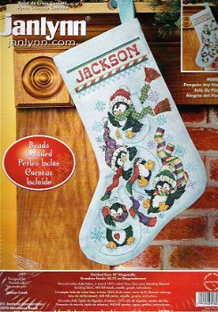 JANLYNN BORDUURPAKKET , PENGUIN JOY STOCKING - 1