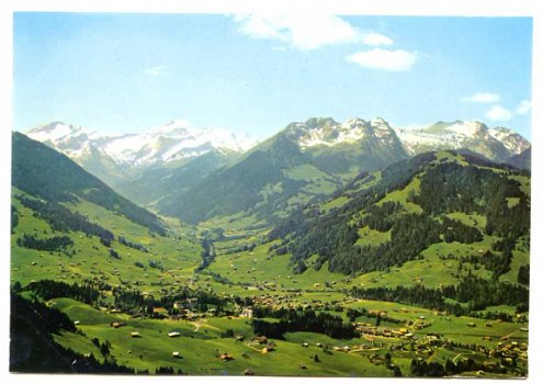 N073 Gstaad mit Arpelistock Oldenhorn Diablerets Staldenfluhe Meiel / Zwitserland - 1