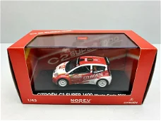 1:43 Norev 155253 Citroen C2 Super 1600 rally Monte Carlo 2005 #35 Meeke