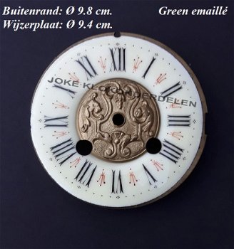 Wijzerplaat = Franse pendule = Green emaillé =38481 - 0