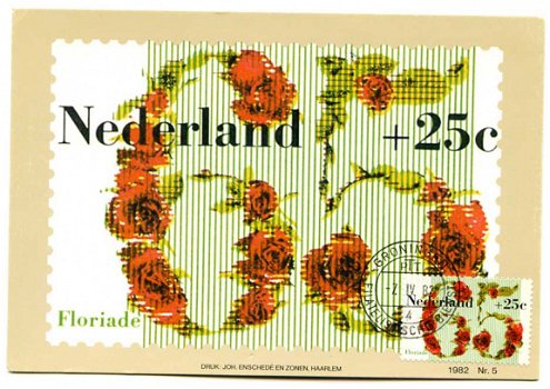 P042 Ansicht van Postzegel Zomerzegel Floriade 62 Amsterdam - 1