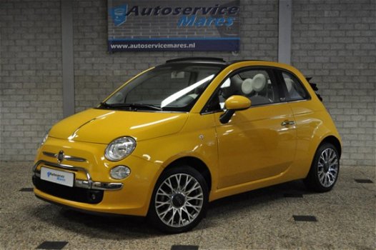 Fiat 500 C - 1.2 Lounge cabrio, PDC, Airco, 16inch LM, 1/2 leder - 1