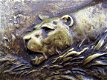 Vienna, Wiener Bronze prachtige wandplak met leeuwen - 5 - Thumbnail