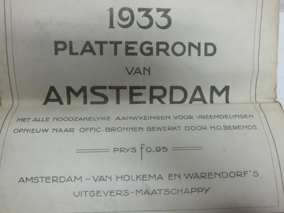 Antieke stadskaart AMSTERDAM 1933 (D208) - nr. 1