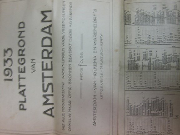 Antieke stadskaart AMSTERDAM 1933 (D208) - Afbeelding 6