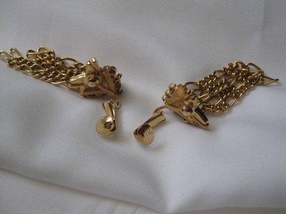 Oorbellen Sherman goudkleurig schakelkettinkjes 3.1 cm. - Afbeelding 7