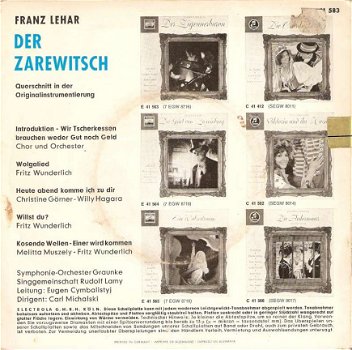 Klassieke operette - EP Franz Lehar - Der Zarewitsch - 2