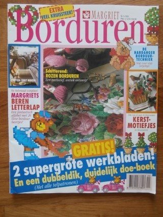 Margriet Borduren Nr 3-1993. Met o.a.merklap berenalfabet en antieke rozen borduren - nr. 1