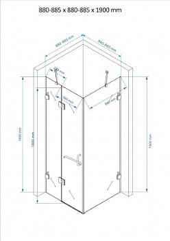 Sanifun douchecabine Jolanda 900 x 900 Z - 8