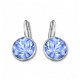1001 oorbellen bella oorringen zilver met blauw swarovski kristal rivoli sale - 6 - Thumbnail