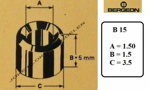 Bergeon bouchons = B 15 = Messing 30967 - 1