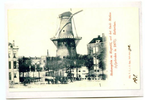 P055 Rotterdam Stationsplein Slagveld Molen - Repro - 1