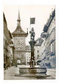 P071 Bern Zahringerbrunnen & Zeitglockenturm / Zwitserland