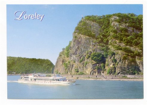 R018 Loreley Felsen am Rhein met boot / Duitsland - 1