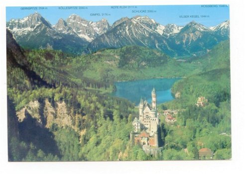 R021 Konigsschloss Nauschwanstein - Schlos Hohenschwangau Alpsee / Duitsland - 1