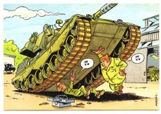 R074 Tank met Monteur / Militairen Humor