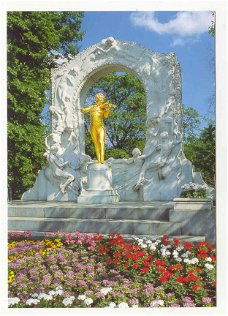 R084 Wenen Wien Vienna Johann Strauss Denkmal / Oostenrijk