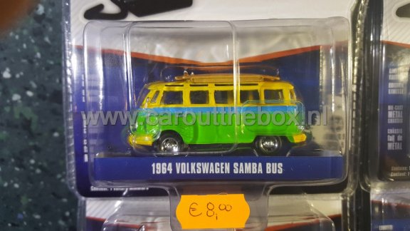 Set van 4 VW volkswagen t1 bussen 1:64 Greenlight - 3