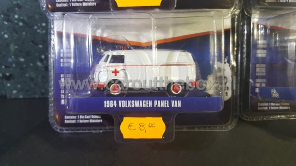 Set van 4 VW volkswagen t1 bussen 1:64 Greenlight - 6