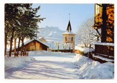 R108 Leysin L'Eglise du village et les Dents du midi / Zwitserland