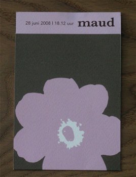 geboortekaartje (Maud) - 1