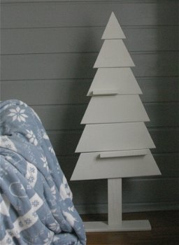 houten 'kerstboom' voor o.a. voor het raam/in de vensterbank - 3