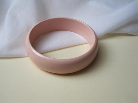 Armband roze gelakt hout 6.8 cm - Afbeelding 7