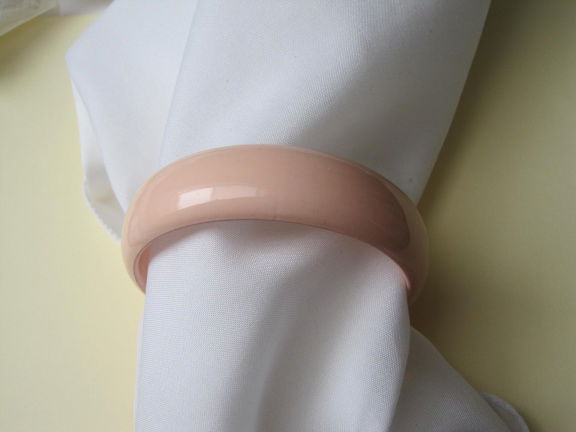Armband roze gelakt hout 6.8 cm - Afbeelding 8
