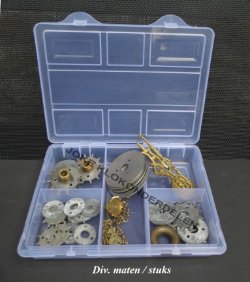Staartklok onderdelen = div. maten / stuks =40383