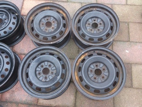 4 Stalen Velgen 14 Inch Toyota Avensis Carina E Celica 5x100 - 3