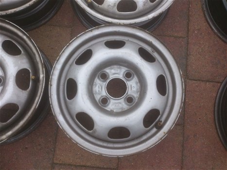 4 Stalen Velgen 4x100 13 Inch Vw Polo Lupo Arosa - 2