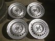 4 Stalen Velgen 14 Inch Honda Civic Logo CRX 4x100 - 1 - Thumbnail