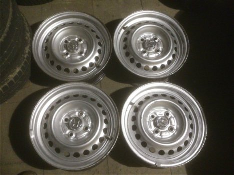 4 Stalen Velgen 14 Inch Honda Civic Logo CRX 4x100 - 3