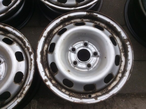 4 Stalen Velgen Vw Golf 4 Seat Toledo Leon 14 Inch 5x100 - Afbeelding 2