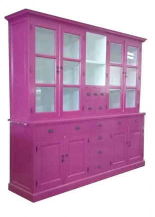 Buffetkast Diemen zwart - wit strak design laden greeploos 300cm breed - nr. 1