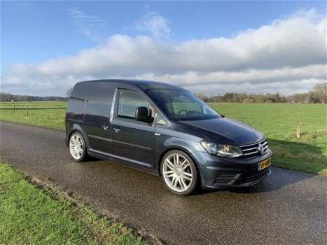 Volkswagen Caddy - 2.0 TDI L1H1 BMT Highline 150 PK LEER BEKL. AIRCO CRUISE GROOT NAV LMV VERLAAGD - 1