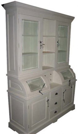 Landelijk white wash kast met bolle kleppen van 575,- - Afbeelding 5